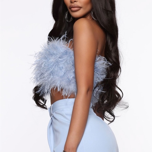 Brielle Powder Blue Feathers Set - Picture 6 of 10